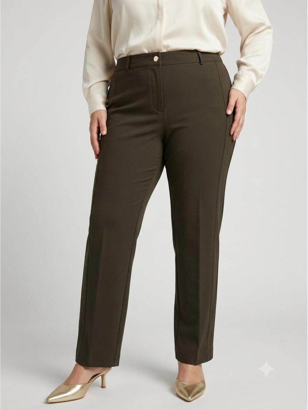 Anne Klein Women's Black Straight-Leg Dress Pants 16